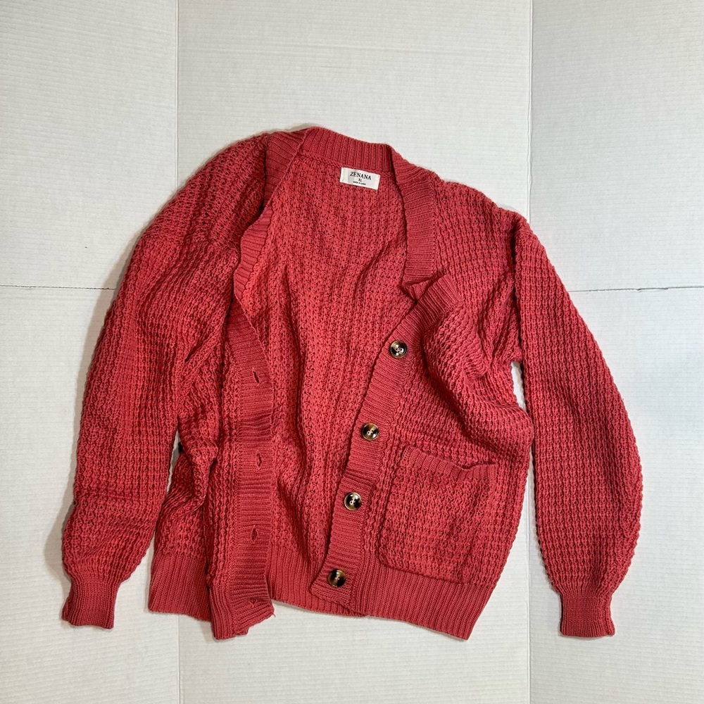 Zenana Button Cardigan